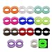 Longbeauty 11 Pair Thin Silicone Ear Skin Flexible Flesh Double Flared Ear Tunnels Expander Plugs Stretcher 11 Colors-16mm