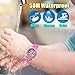 Kid Watch Multi Function 50M Waterproof Sport LED Alarm Stopwatch Digital Child Wristwatch for Boy Girl Pink