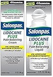 Salonpas LIDOCAINE PLUS 3 oz Pain Relieving Cream and 3 oz ROLL ON w/ Mess Free Application! Maximum Strength 4% Lidocaine for Numbing Pain Relief!