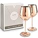 VonShef Copper Wine Glasses, Shatterproof Stainless Steel, Set of 2