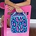 Insulated Water Resistant Lunch Bag - Laney Blue Confetti Leopard