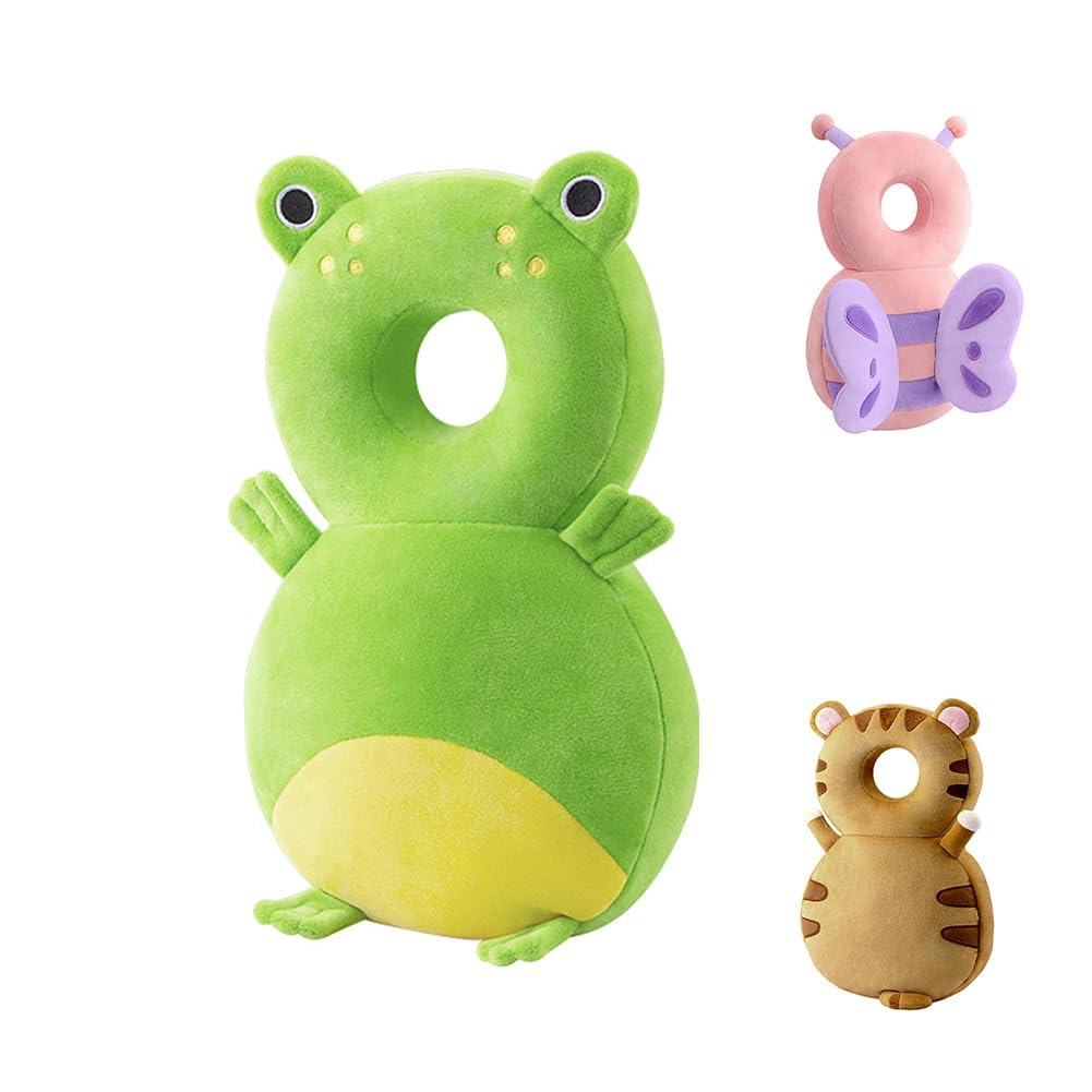Photo 1 of JunNeng Baby Head Protector Backpack, Toddler Walking Fall Head Protection, Green Frog