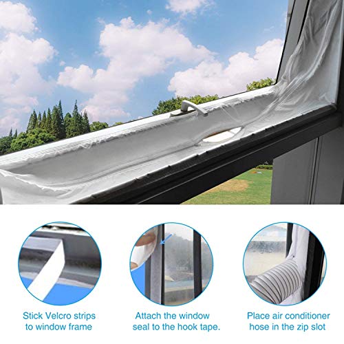 Blue, 400cm JOYOOO Airlock Window Seal for Portable Air Conditioner and