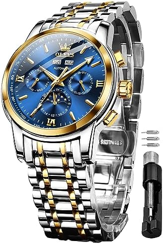 OLEVS Automatic Mens Watch Self Winding Mechanical Luxury Dress