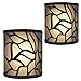 RecPro RV Light Fixture | LED 12V | Decorative RV (Camper) Bathroom Wall Light | Sconce Lighting | 2 Pack