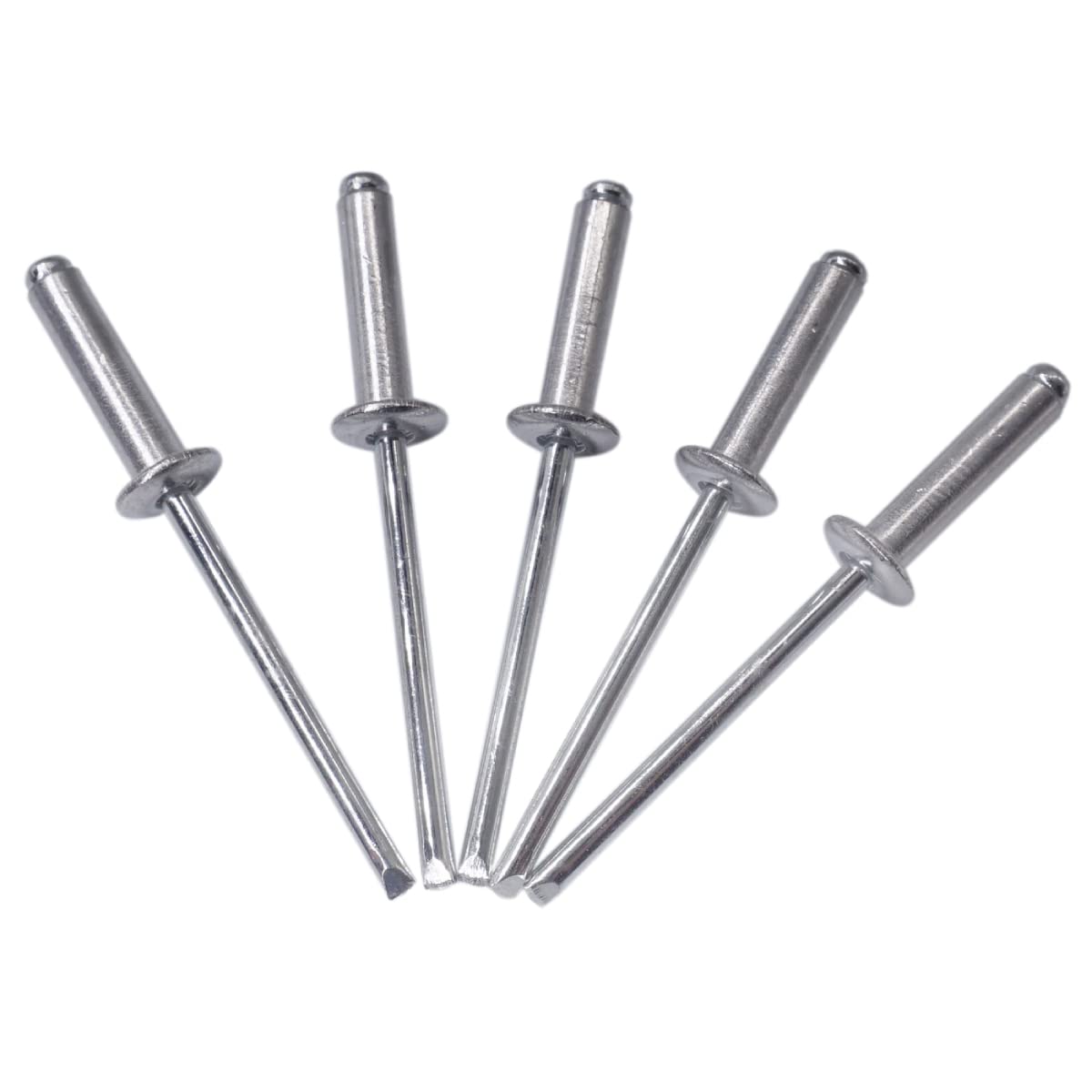 (Pack of 100 pcs) Blind Rivets 4.0 x 16 mm, Dome Head Open Type, DIN 7337, Aluminum Rivet and Steel Mandrel, Pop Rivets (100, 4.0 x 16 mm)