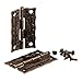 dophee 10Pcs Antique Bronze Small Hinges, Engraving Design Little Decorative Hinges for Wooden Box Cases Jewelry Boxes Dollhouse Gift Boxes Toy Box Chest Cabinets Bird Houses, 1.42