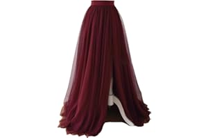ELLIEWELY EllieHouse Adult Split Long Floor Prom Party Evening Tulle Skirt P61
