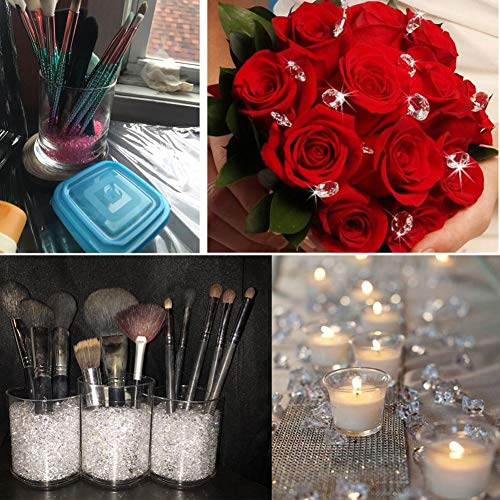 Miraclekoo 2000 Pcs 10mm Clear Acrylic Diamonds Table Confetti Crystals for Wedding Bridal Shower Party Decorations Vase Fillers