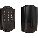Schlage Encode Smart Wi-Fi Deadbolt with Camelot Trim in Aged Bronze