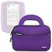 Evecase LeapFrog LeapPad Glo / LeapPad 3 Kids Learning Tablet Ultra Portable Travel Carrying Neoprene Sleeve Case Bag with Handle & Accessory Pocket - Purple