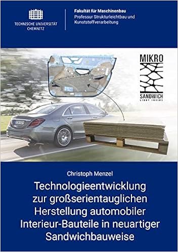 Technologieentwicklung Zur Grossserientauglichen Herstellung Automobiler Interieur Bauteile In Neuartiger Sandwichbauweise Amazon De Menzel Christoph Bucher