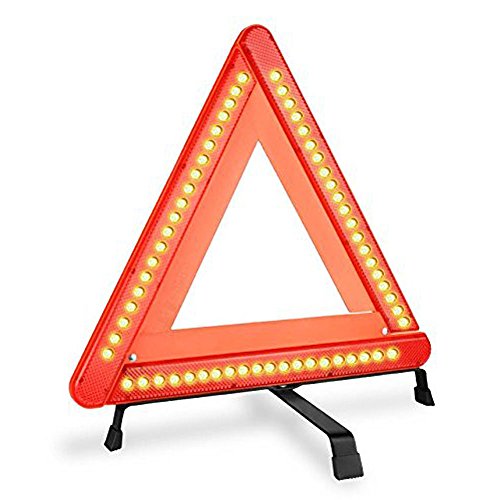 YKL WORLD LED Warning Triangle, Road Safety Reflective Triangle Kit, 17 Inch Emergency Road Flasher