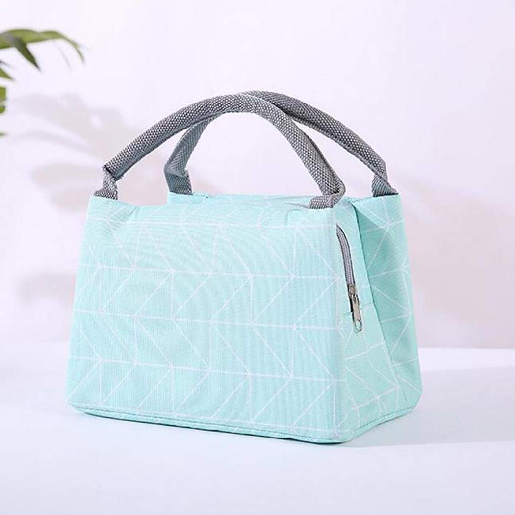 Qenci Insulated Lunch Bag, Thermal Cooler Lunch Bag Handbag Pouch Picnic Storage Box Lunch Bags