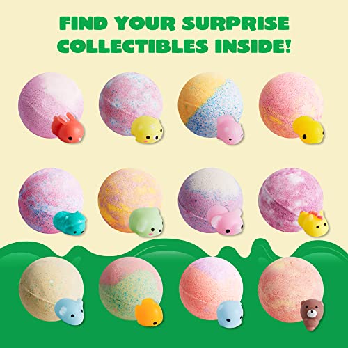 JOYIN Bath Bombs for Kids with Mochi Squishy, 12 Pack Bubble Bath Bombs