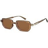SOJOS Retro Polarized Rectangle 70s Sunglasses for Women Men,Trendy Hexagon 80s 90s Shades SJ2625