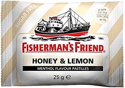 HONEY & LEMON MENTHOL FLAVOUR SUGAR FREE Fisherman's Friend Lozenges 24 x 25g Packs. by Fisherman's Friend - Image 3