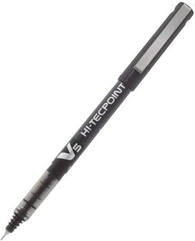 Pilot V5 Liquid Ink Rollerball 0.5 mm Black Box of 12