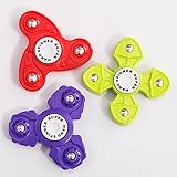 Hand Spinner Fidget Toys High Speed Rotate Bearing Stress Reducer for Children,Kids and Adults Mixed Red Green Purple (Pack of 3)