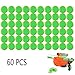6MILES 60 PCS Safety EVA Foam Soft Refill Discs Bullet Darts Equipment Set for Nerf Vortex Blaster Praxis Nitron Vigilon Proton Ammo Toy Gun Parts Play Game (Green)