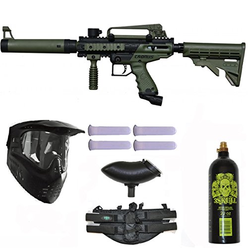 Tippmann Cronus Tactical Paintball Gun 3Skull 4+1 Mega Set - Olive