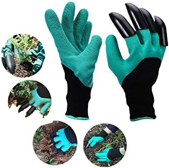 Garden Genie Gloves with Claws Laborer for Digging and Planting Quick &amp; Easy to Dig &amp; Plant Nursery Plants ,Safe for Rose Pruning - As Seen On TV (Right Hand Claw 1 pair)
