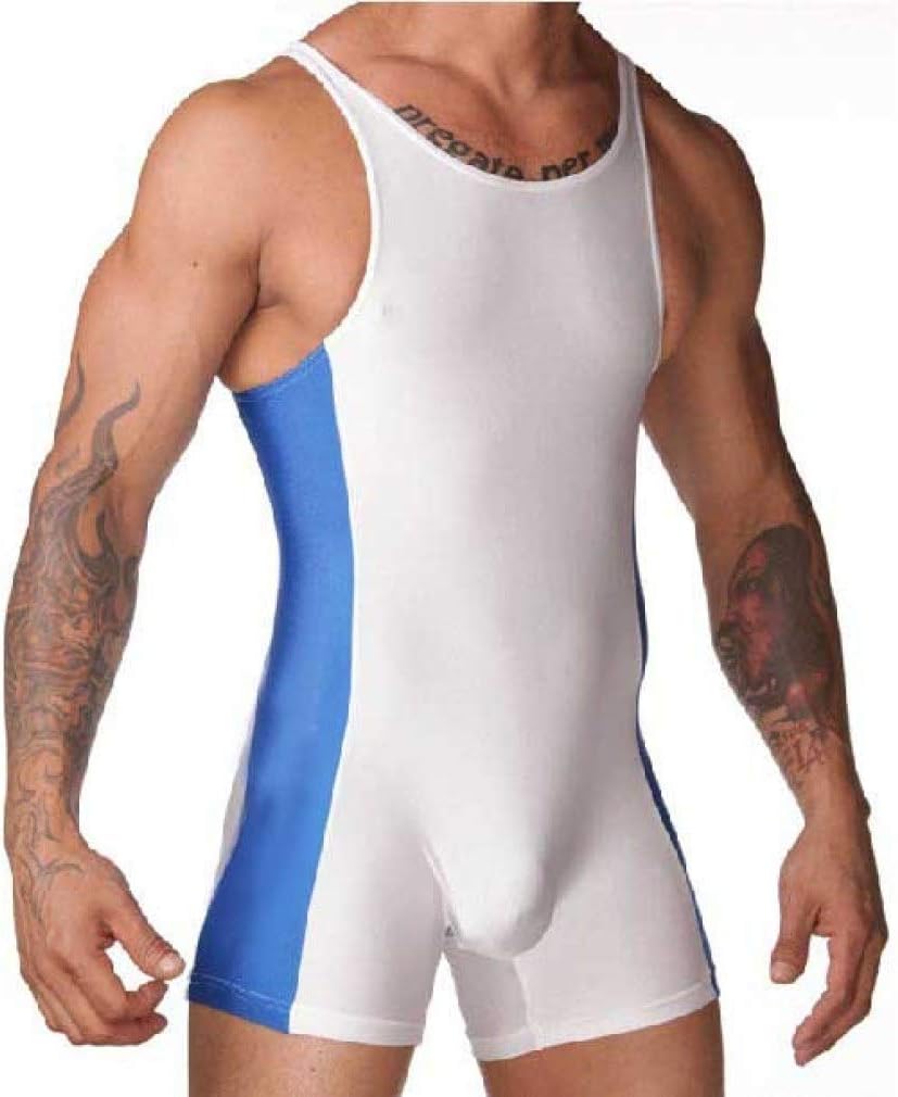 GOUNURE Mens Shaper Bodysuits Wrestling Singlet Sports Jumpsuit Underwear