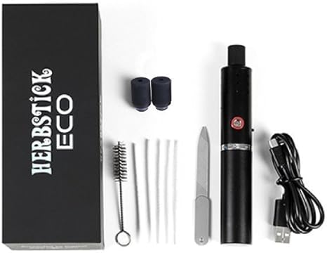 Amazon 180日保証 Herbstick Eco 正規品 ハーブスティック エコ スターターキット 日本語説明書付き オリジナルセット ヴェポライザー 電子タバコ ブラック Ciggo 電子たばこセット スターターキット