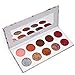 VERONNI Glitter Pigment Eyeshadow Palette 10 Colors Shimmer Long Lasting Pigment Eye Shadow Eye Cosmetic Makeup Elegant Mineral Creamy Pigmented, Highly Pigmented (10 Colors)