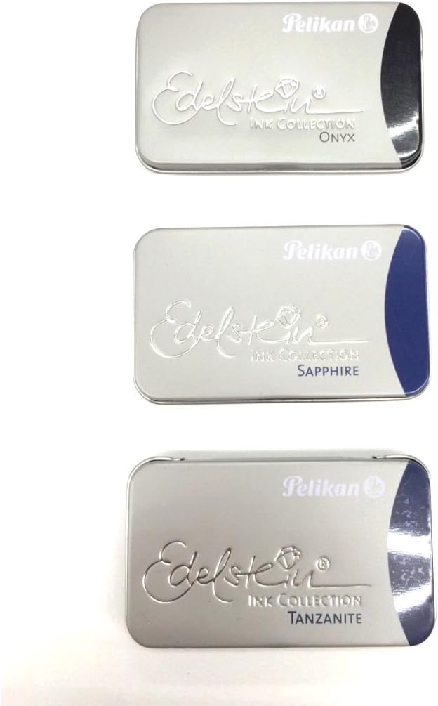 Pelikan 339648 Gemstone GTP/6 Fountain Pen Ink in Metal Case Garnet Ink Cartridge Black - Image 5