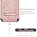 BENTOBEN iPhone 6S Case, iPhone 6 Case, Bling Glitter Slim Hybrid Dual Layer TPU Bumper Hard PC Cover Coat Sparkly Shiny Cute Faux Leather with Metal Kickstand for 4.7 inch iPhone 6S/6 Rose Gold