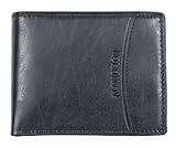 Men's Classic Black Genuine Leather Wallet Alain Delon
