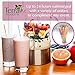 Terra Products 200 Pack Biodegradable Paper 8 Colors Rainbow Chevron for Juices, Shakes, Smoothies, Party Supplies Decorations Drinking Straws