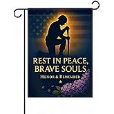 FLAGMEUP8386 Army Veteran Christmas Garden Flag 12x18 In Doublesided, Lilac Memorial Design, Military Outdoor Home Decor for Veterans Day, Patriot Day, Festive Holiday Tribute & US Family