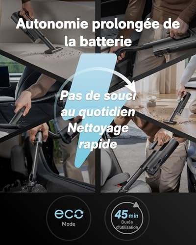 BlowVac Aspirateur à Main 2 en 1, 23000 Pa sans Fil Souffleur Voiture