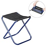 Samber Outdoor Ultra-Light Aluminum Alloy Folding Camping Stools Portable Camping Chairs Fishing Seat Road Camping Chair BBQ  Stool with Storage Bag For Hiking Picnics Travel Backpacking