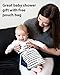 Nursing Breastfeeding Cover Scarf, Baby Car Seat Canopy, Shopping Cart Cover, High Chair Cover, Stretchy, Lightweight, Breathable Material, Navy Stripes, Perfect 4 in 1 Multi use Baby Gift!
