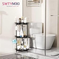 SWTYMIKI Corner Shower Caddy Standing - 3 Tier Rust