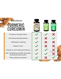 Turmeric Curcumin -Curcumina de cúrcuma con pimienta negra bioperina y 95 % curcuminoides, 1965...