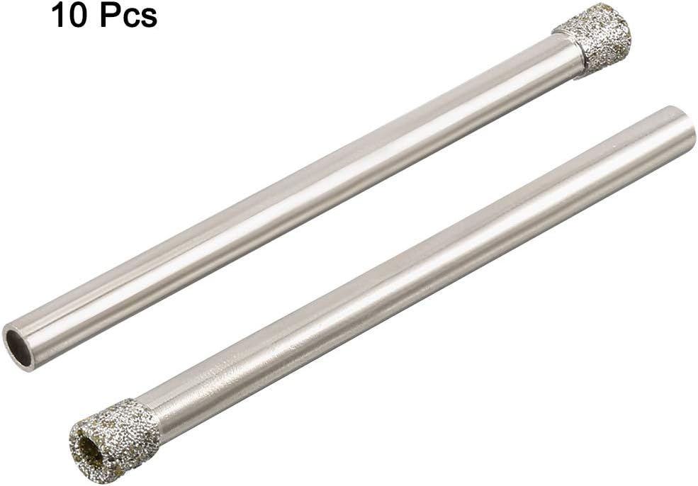 sourcingmap 10PCS 5/32-inch(4mm) Diamond Coated Hole Saw Drill Bits for Glass Ceramic Tile Marble Rock Porcelain Bottles Pots Brick - Image 4