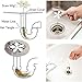 10 Pack Shower Drain Protector Hair Catcher, Drain Clog Remover,Flower Shower Hair Cleaning Chain for Bathroom, Kitchen, Bathtub（White）