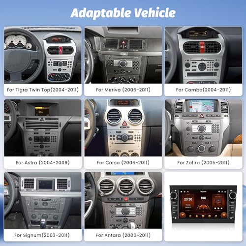 [2G+64G] Android 15 Car Radio for Opel Corsa Astra Meriva Vivaro Combo Antara Carplay Wireless Android Auto 7 Inch 2 Din Radio with GPS Navi Bluetooth WiFi RDS Hi-FI FM Backup Camera (Black)