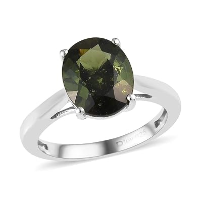 Oval Moldavite Solitaire Ring 925 Sterling Silver Nigeria Ubuy