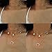 Mintrayor Multilayer Choker Necklace Set Moon Pendant Necklace for Women Silver