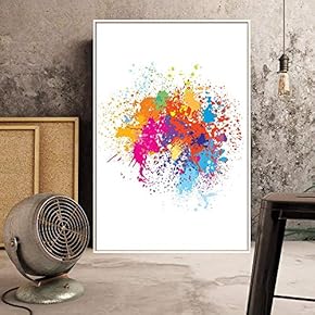 Floating Framed for Living Room Bedroom Splash Ink for