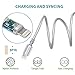 Lightning Cable, OYWIN 3PACK (6FT) Nylon Braided Charging Cable Cord Lightning to USB Cable Charger Compatible with iPhone X/8/7/6s/6/Plus/5SE/5s/5c/5, iPad, iPod, and More (Silver)