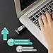 128GB Flash Drive for iPhone, Hterepi USB Thumb Drive External Storage Memory Stick 4 in 1 OTG Drive Compatible iPhone,Android and Computer (Black)