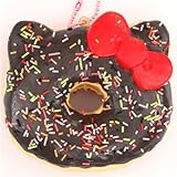 brown sprinkles Hello Kitty donut squishy charm for cellphone or bag