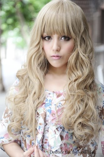 TEEMI-Blonde Wigs For Women Ash Blonde Wigs Synthetic Hair Long Wave Platinum Blonde Wigs Heat Resistant Hair