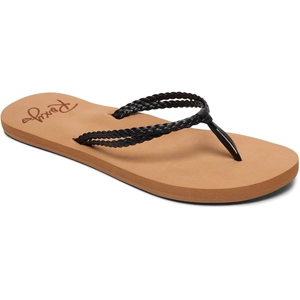 Roxy Women's Tia Slip-On Sandals – Faux Leather Multi-Strap Slide Sandals | Embroidered Roxy Script, Rubber Outsole - View #7